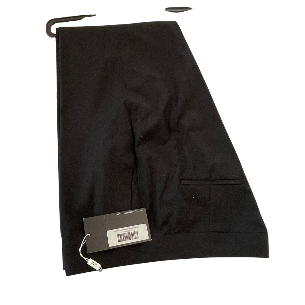 The Groomsmans Suit Womens Classic Black Pants TGS 10S Tailored Trousers